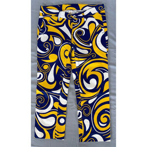 Loud Mouth Golf Capri Pants Paisley Swirl Women's Size 2